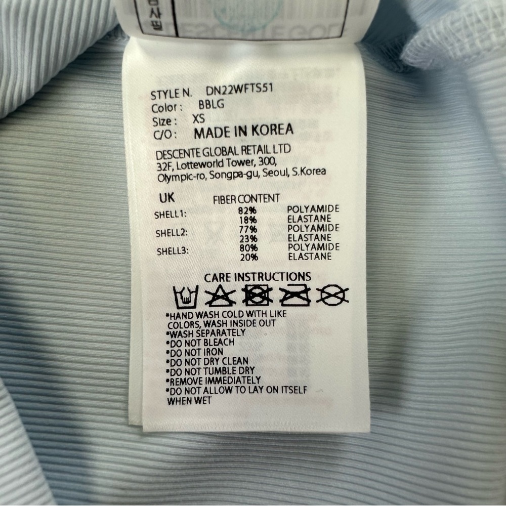 Decente womens soft blue golf polo XS short sleeve quarter zip - Picture 5 of 10